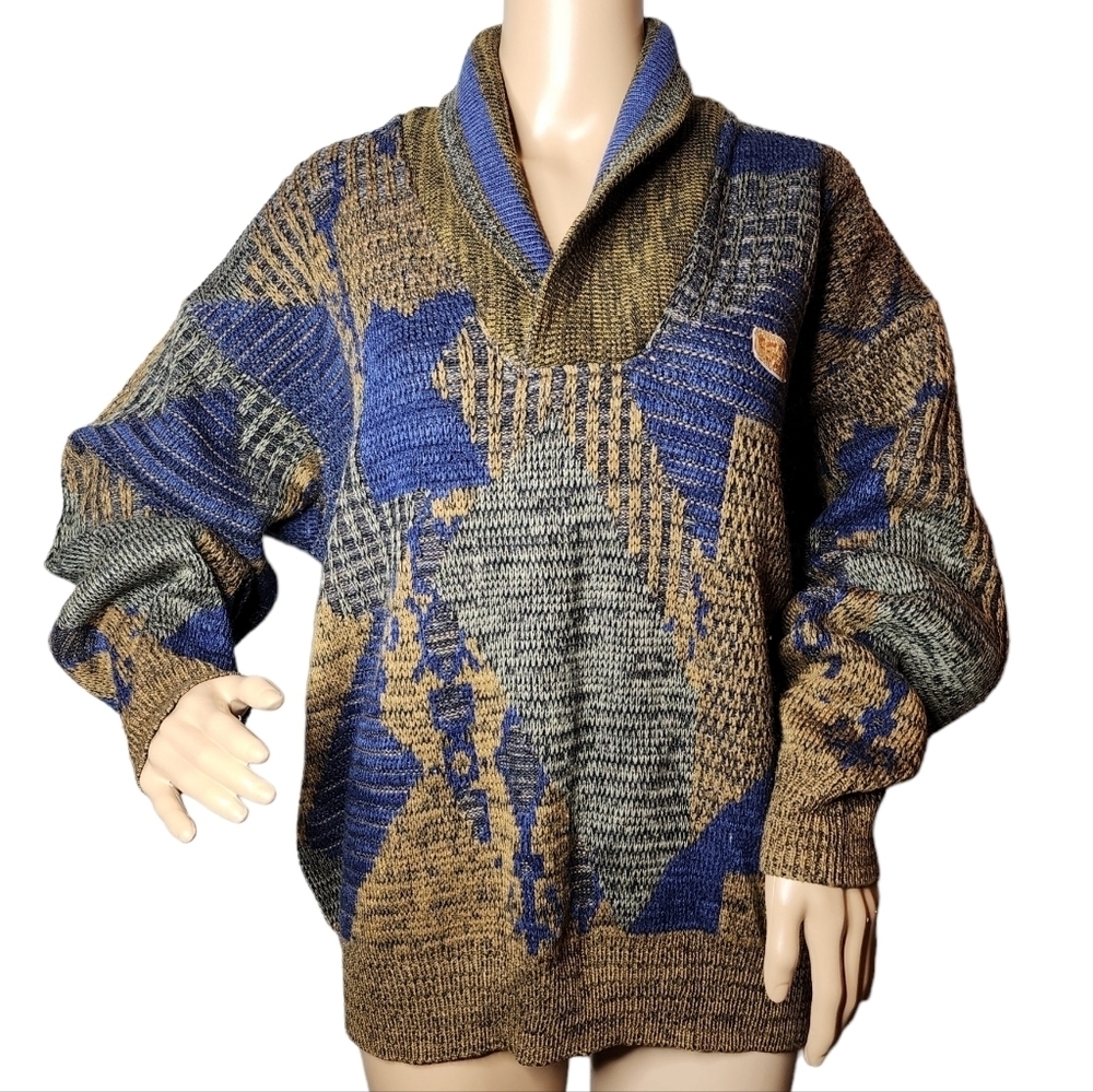 VTG Atlantis grandpa Cosby knit sweater